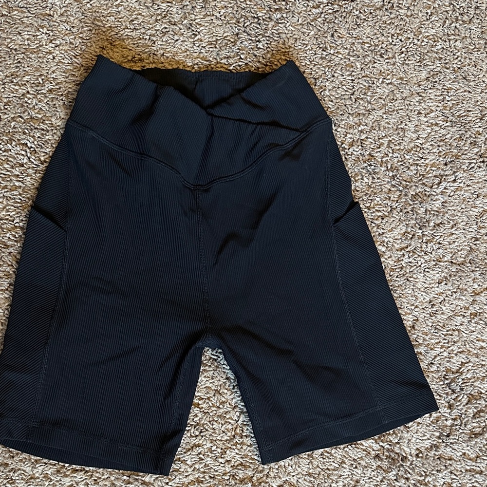Women's Black High-Waisted Athletic Shorts
